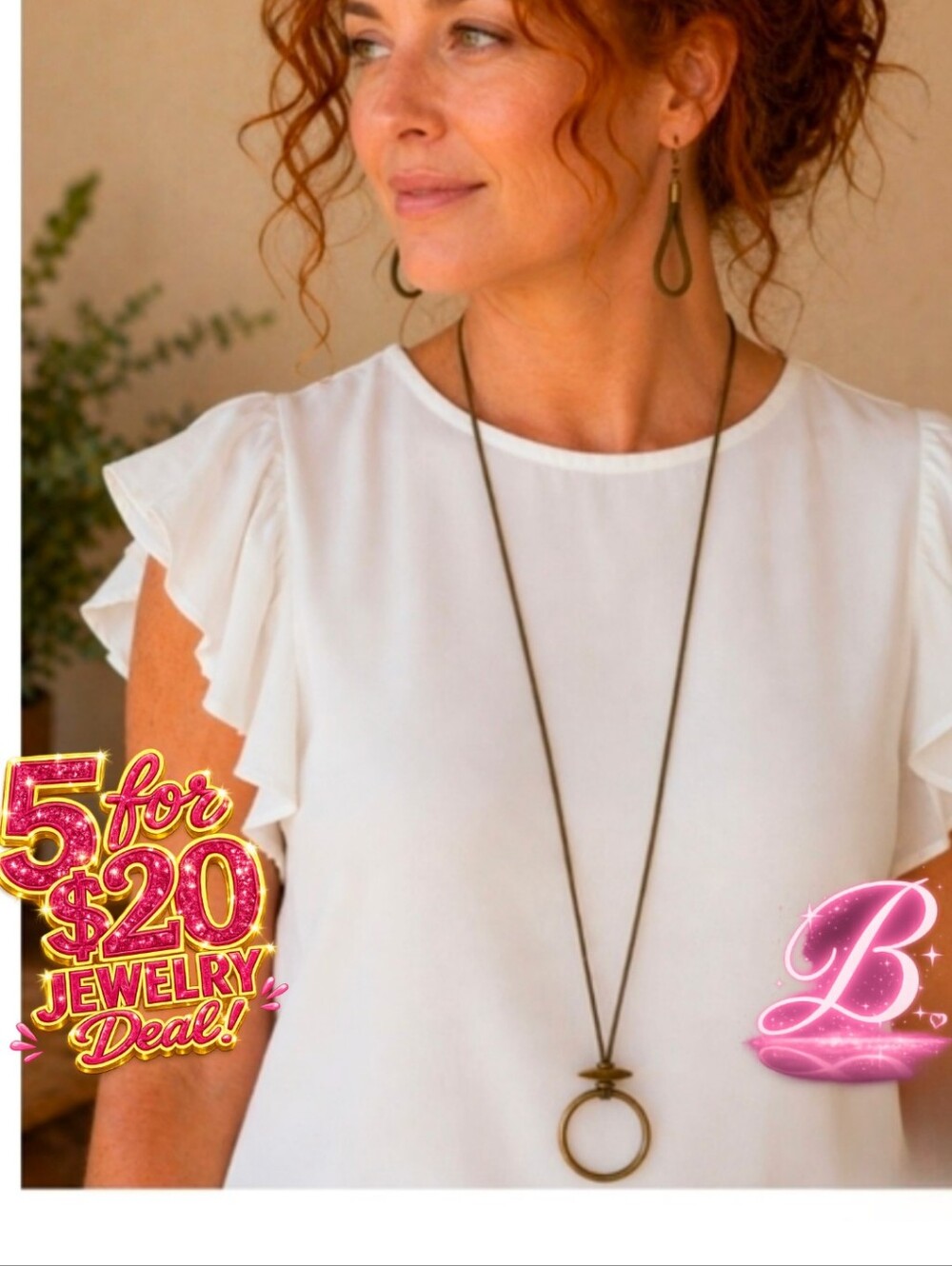 5/$20 Olive Cord Necklace & Earring Set - NWT